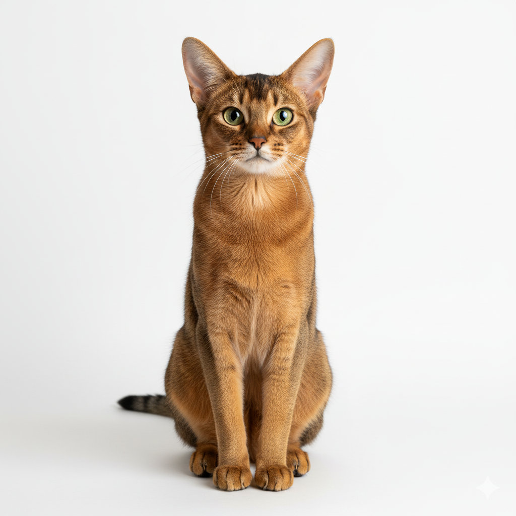 Abyssinian sitting, front view