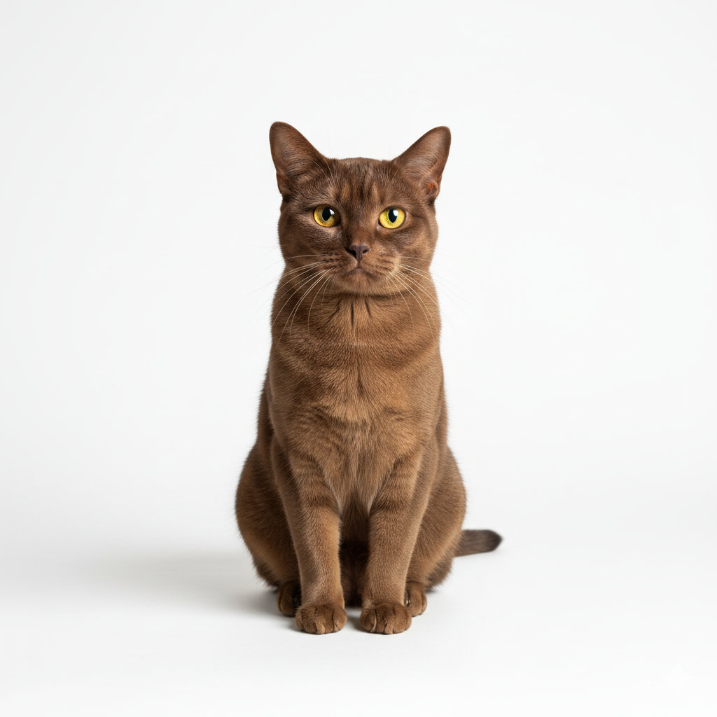 Burmese sitting, front view