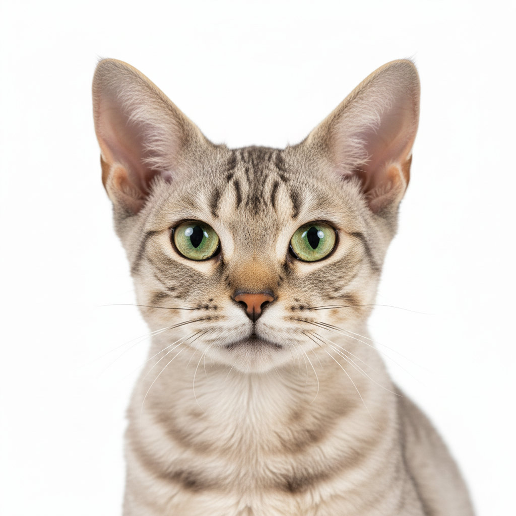 Cornish Rex head portrait with alert expression