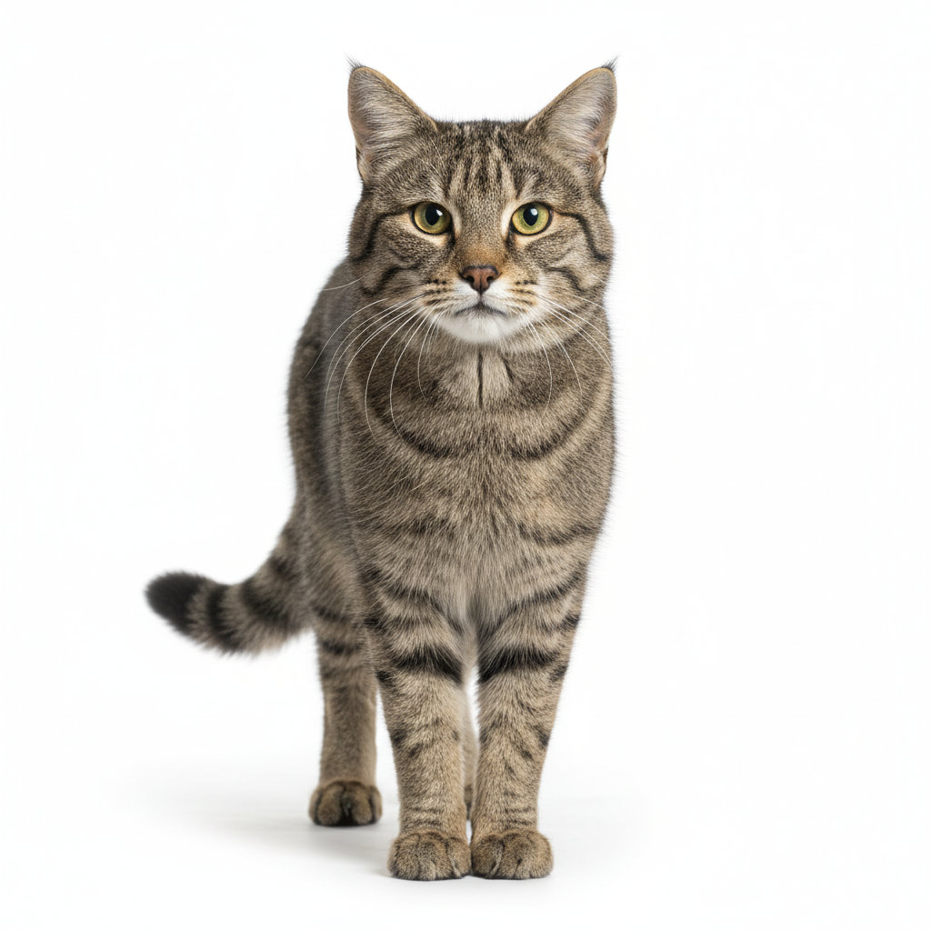European Wildcat standing, side profile view