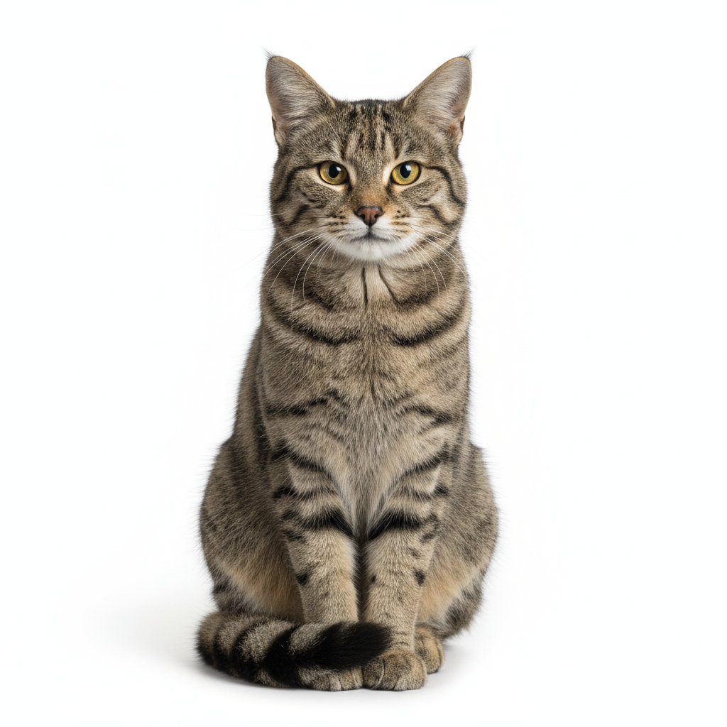 European Wildcat sitting, front view