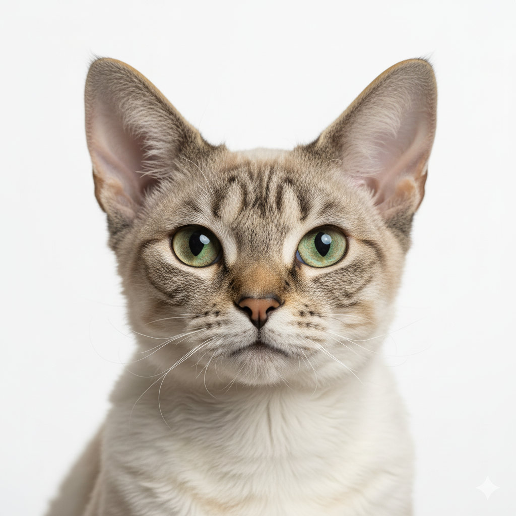 German Rex head portrait with alert expression