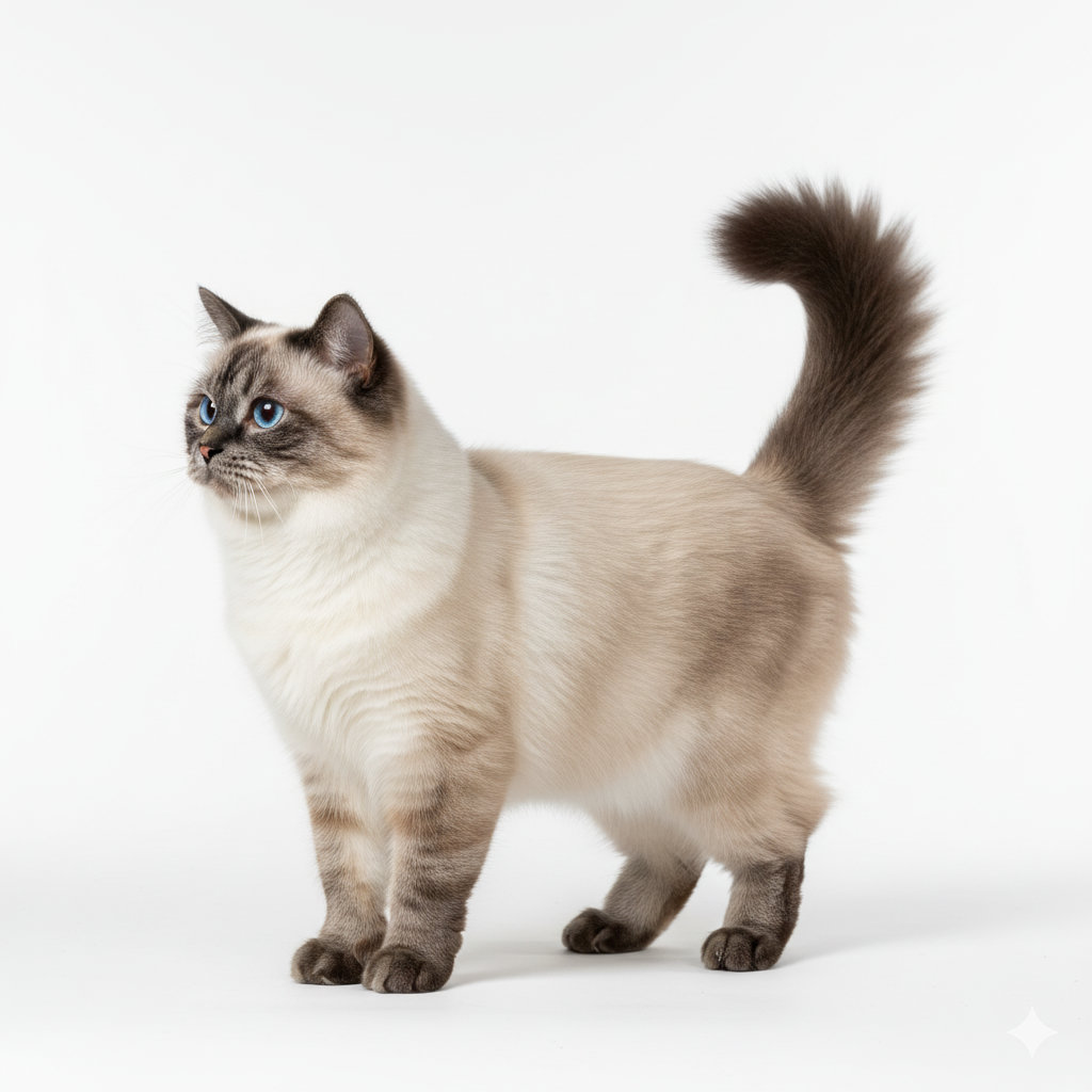 Himalayan standing, side profile view