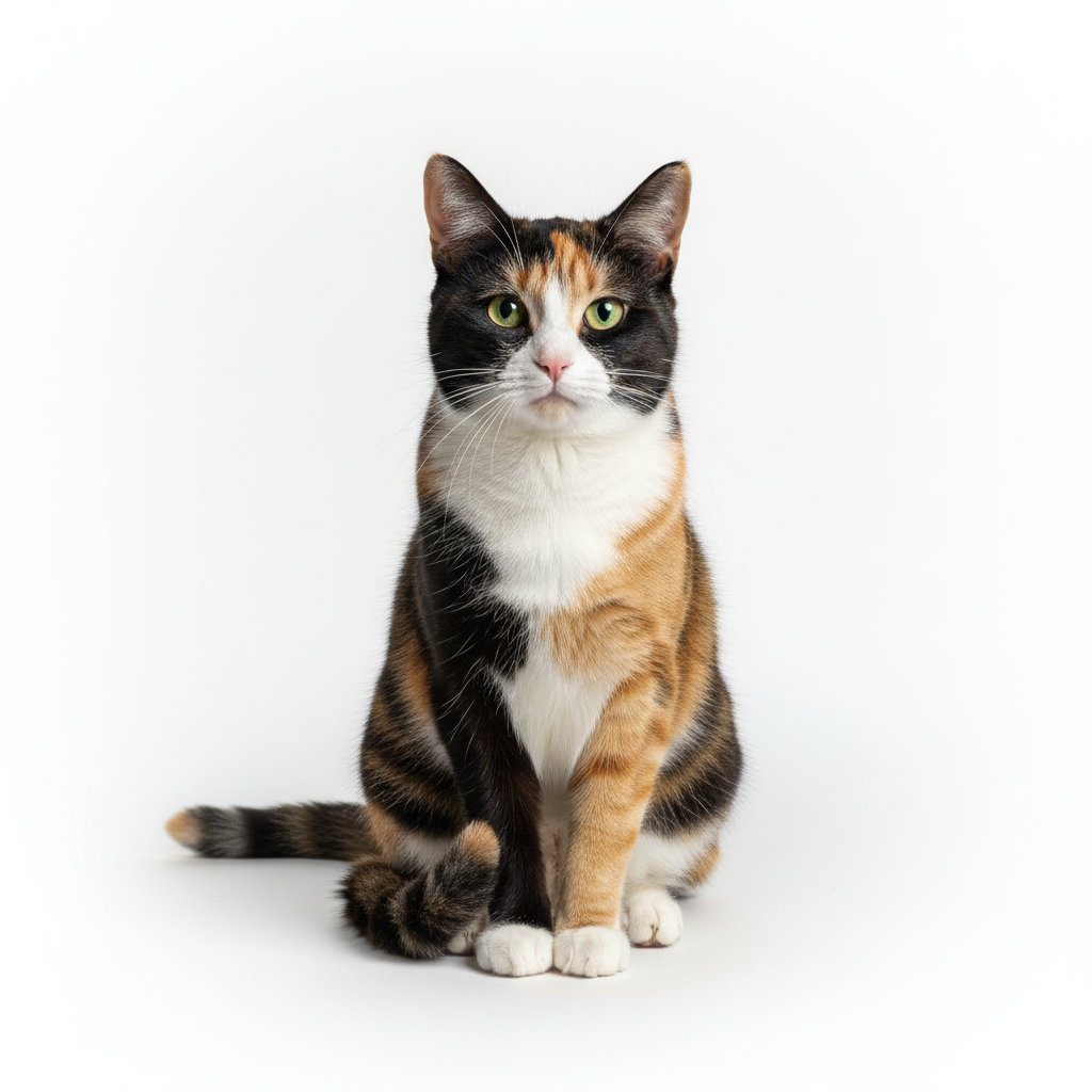 Lucky Cats sitting, front view
